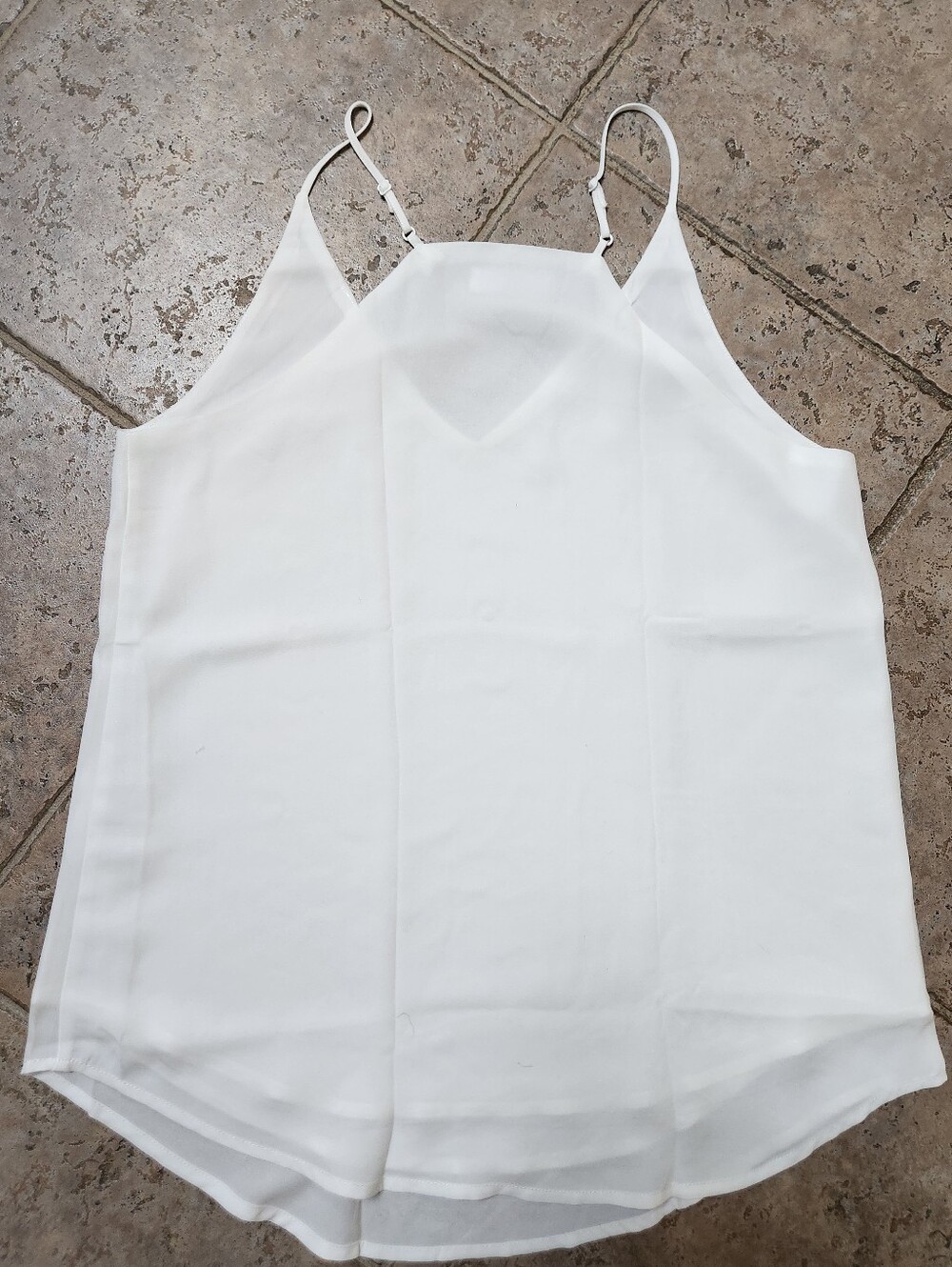 Evera B White V-Neck Cami - Picture 3 of 9
